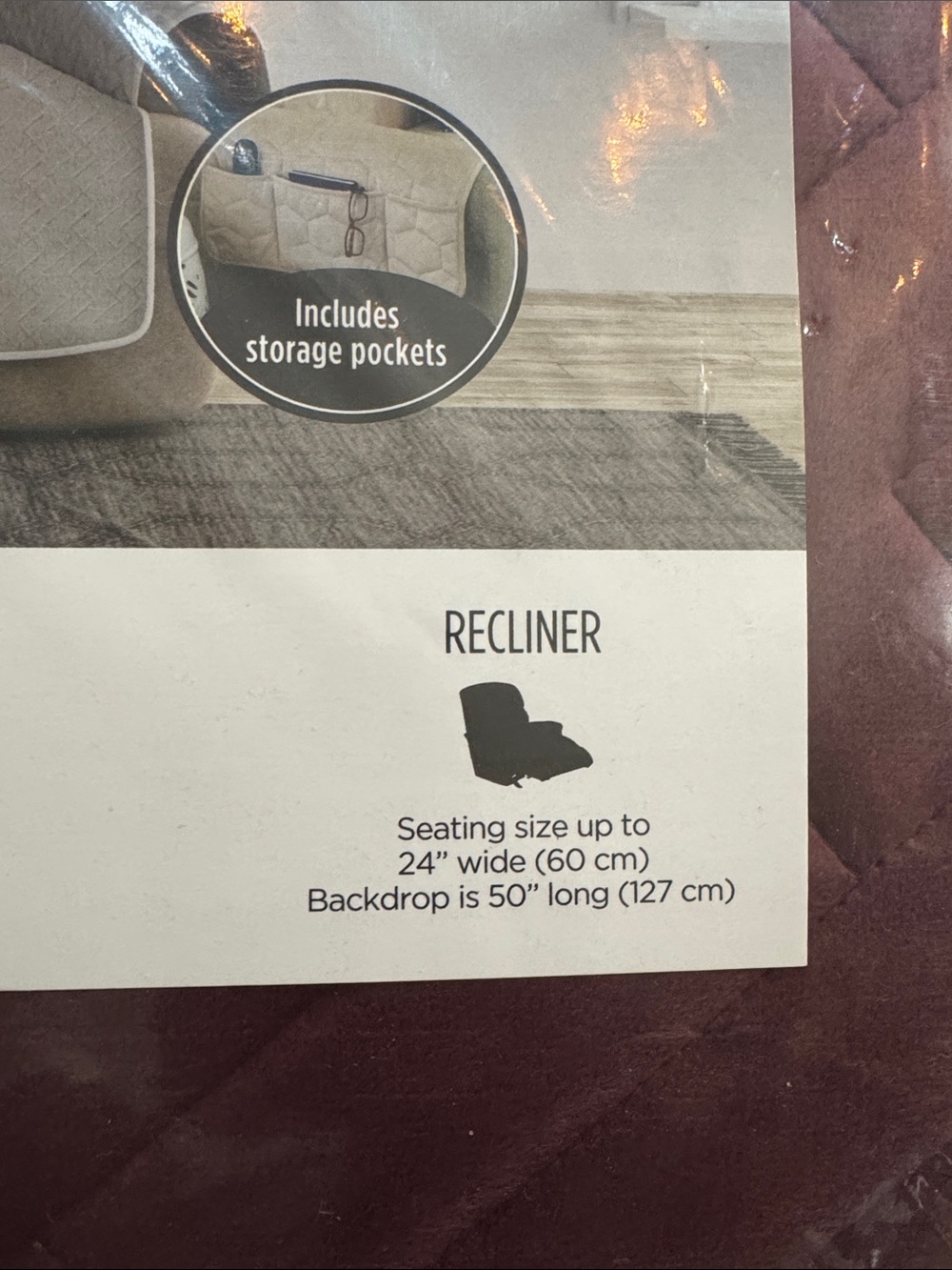 Sure Fit Herringbone Recliner Cover in Burgundy ๐
- Picture 2 of 6